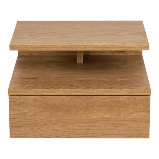 Ashlan Oak 1 Drawer Wall Mounted Floating Bedside Table