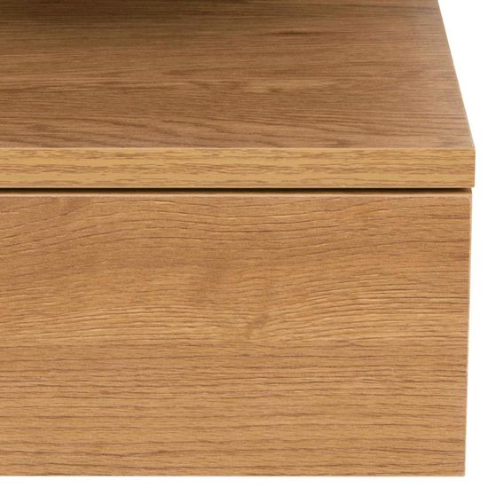Ashlan Oak 1 Drawer Wall Mounted Floating Bedside Table