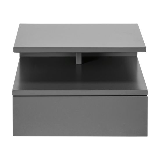 Ashlan Grey Painted 1 Drawer Wall Mounted Floating Bedside Table