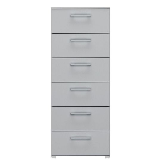 Rauch Skat Pure 6 Drawer Tall Chest - Silk Grey