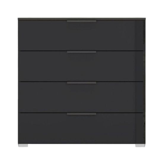 Rauch Skat Meridian 4 Drawer Chest - Graphite and Basalt Glass