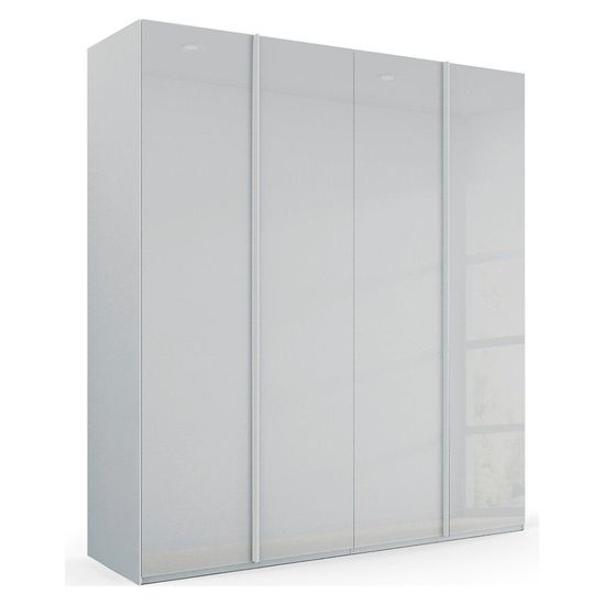 Rauch Skat Meridian 201cm 4 Door Wardrobe - Silk Grey and Silk Grey Glass