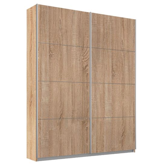 Rauch Belluno 136cm 2 Door Sliding Wardrobe - Sonoma Oak