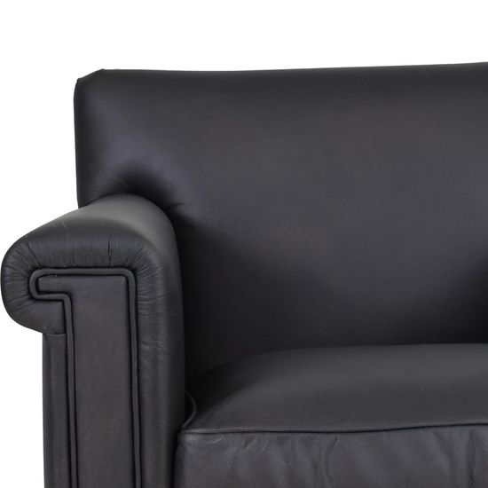 Libra Lytham Black Leather Armchair