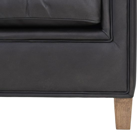 Libra Lytham Black Leather Armchair