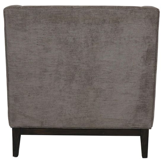 Libra Theodore Warm Grey Fabric Buttoned Armchair