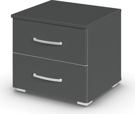 Rauch Aditio 2 Drawer Bedside Cabinet - Metallic Dark Grey