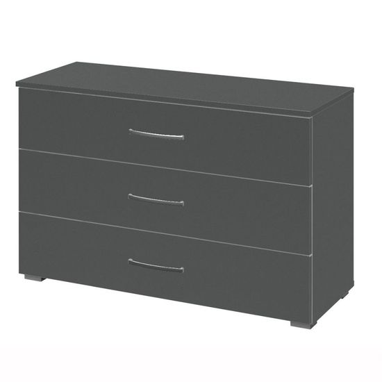 Rauch Aditio 3 Drawer Wide Chest - Metallic Dark Grey