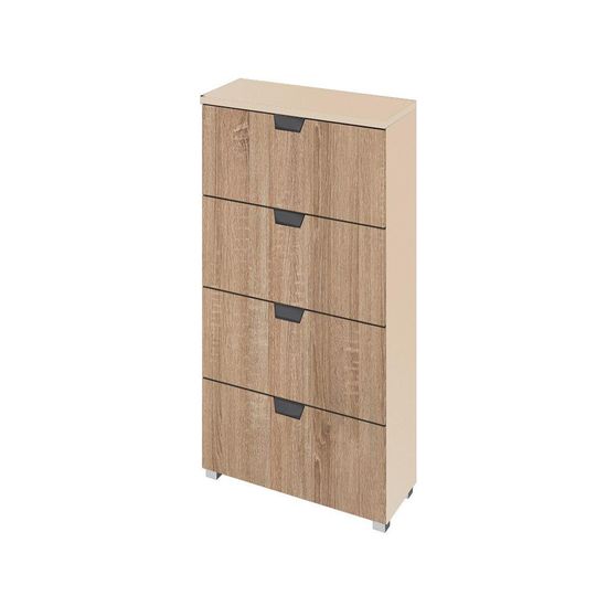 Rauch Aditio 4 Drawer Narrow Chest - Champagne and Sonoma Oak