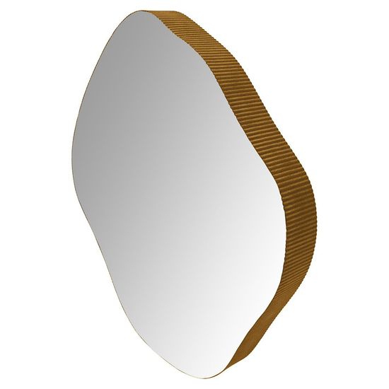 Libra Organic Champagne Metal Abstract Wall Mirror - 59cm x 61cm