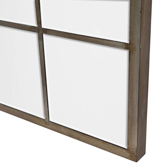 Libra Blakely Antique Gold Window Mirror - 100cm x 180cm