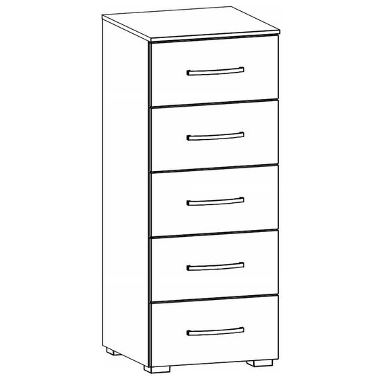 Rauch Aditio 5 Drawer Tall Chest - Artisan Oak and Alpine White