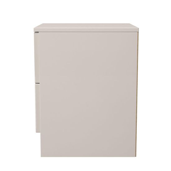 Milan Cashmere Gloss 2 Drawer Bedside Cabinet