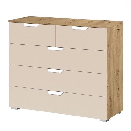 Rauch Aditio 3+2 Drawer Chest - Artisan Oak and Champagne