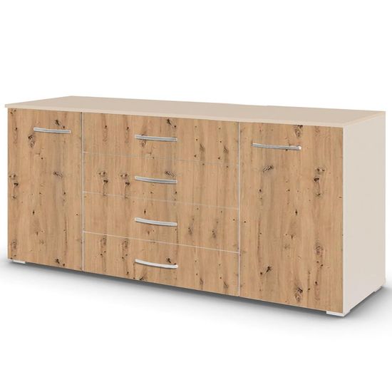 Rauch Aditio 2 Door Large Sideboard - 160cm - Champagne and Artisan Oak