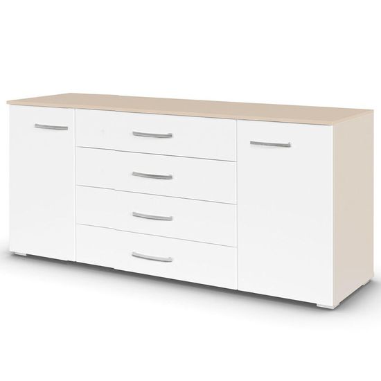 Rauch Aditio 2 Door Large Sideboard - 160cm - Champagne and Alpine White