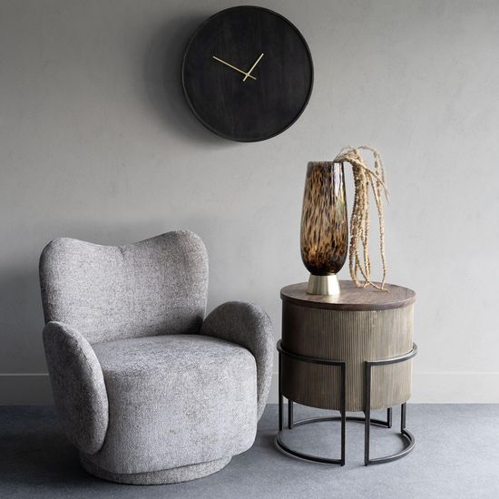 Libra Bingham Taupe Fabric Swivel Armchair