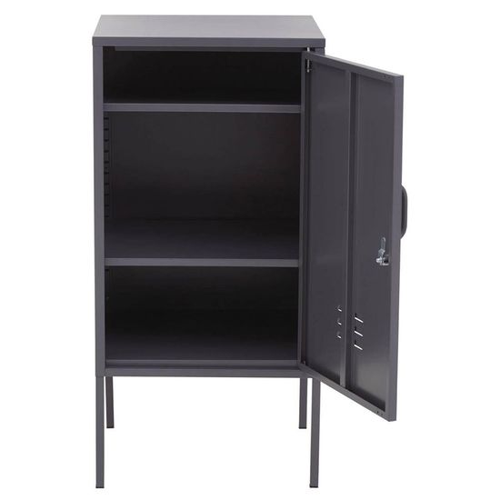 Academy Grey Metal 1 Door Cabinet