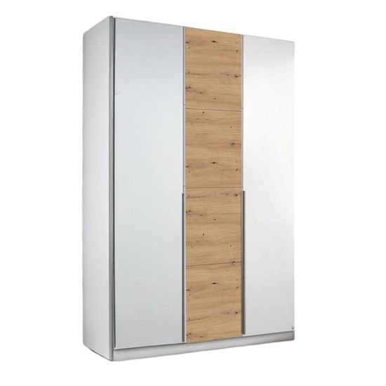 Rauch Bellezza 141cm 3 Door Wardrobe - Alpine White and Artisan Oak