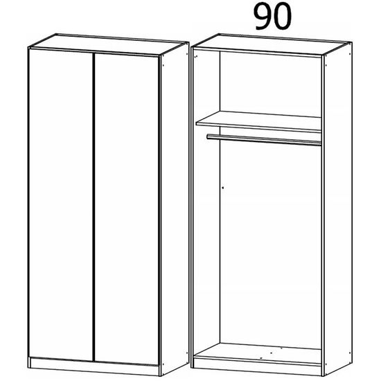 Rauch Memphis 91cm 2 Door Wardrobe - Alpine White