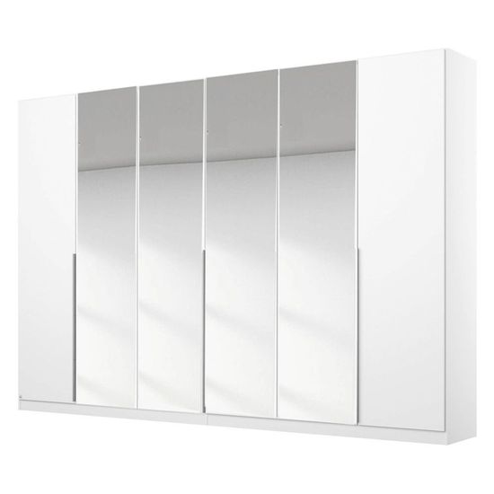 Rauch Memphis 271cm 6 Door Wardrobe with Mirror - Alpine White