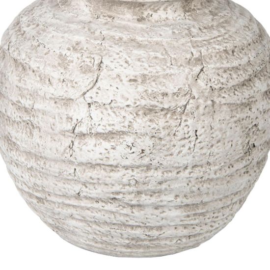 Handmade Antique White Terracotta Pot