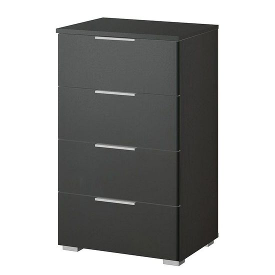Rauch Alabama 4 Drawer Narrow Chest - Metallic Dark Grey