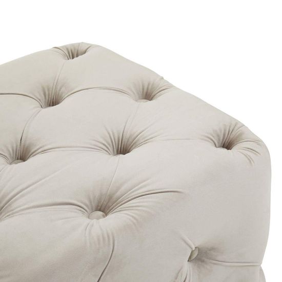 Alea Mink Velvet Fabric Hall Bench