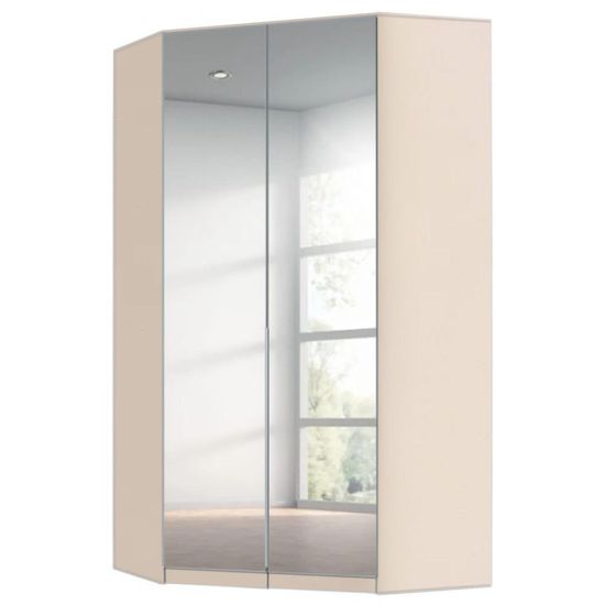 Rauch Alabama 117cm 2 Door Corner Mirrored Wardrobe - Champagne