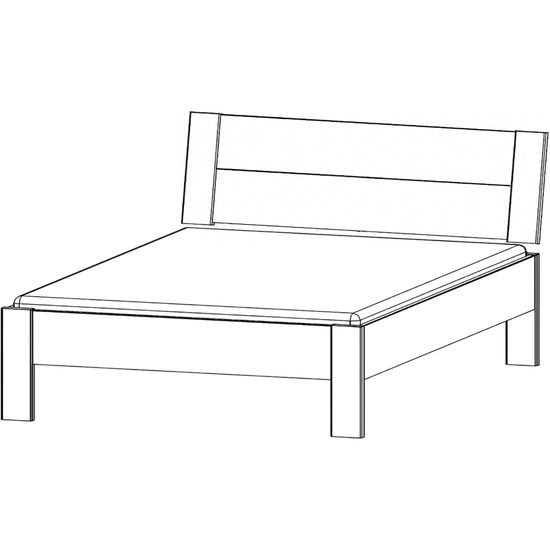 Rauch Aditio 5ft King Size Bed - High Gloss Grey