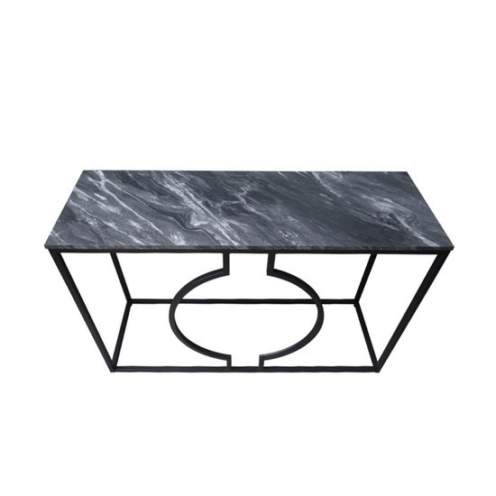 Alora Marble Effect and Metal Console Table