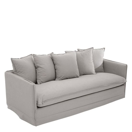 Antibes Grey Fabric 3 Seater Sofa
