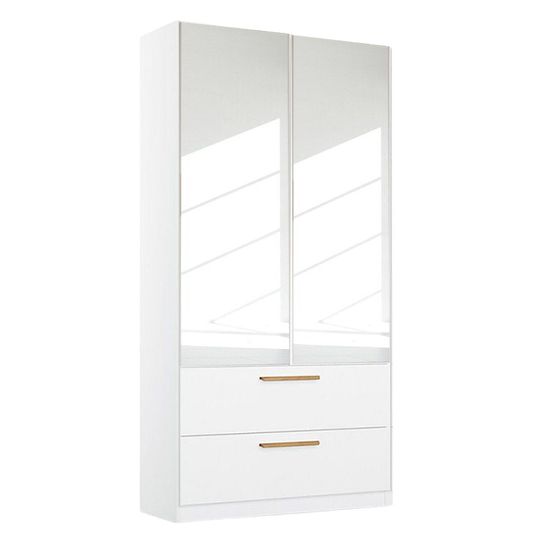 Rauch Skandi 91cm 2 Door Mirrored Wardrobe - Alpine White