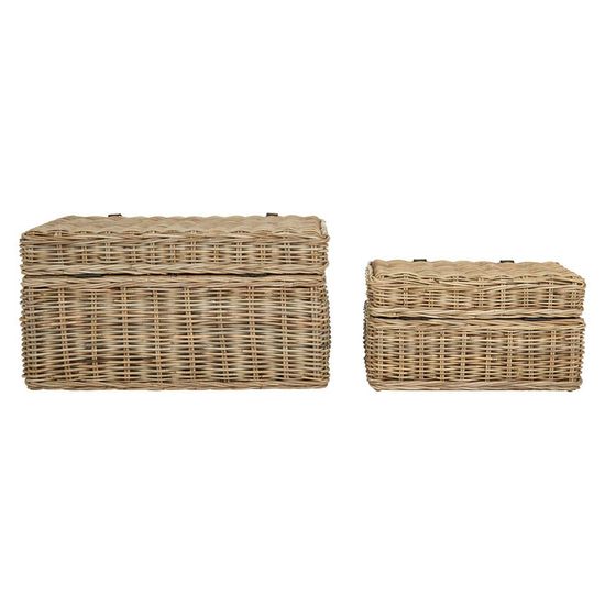Argento Greywash Rattan Storage Basket - Set of 2
