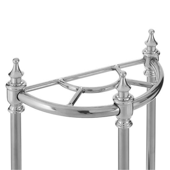 Arris Silver Polished Metal Semi Circle Umbrella Stand
