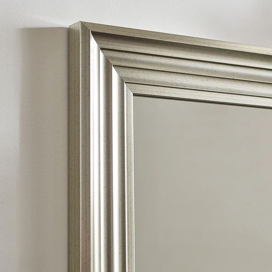 Tokyo Pewter Rectangular Small Wall Mirror - 65cm x 85cm