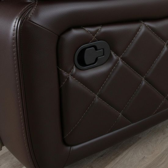 Bentley Brown Leather 3 Seater Recliner Sofa