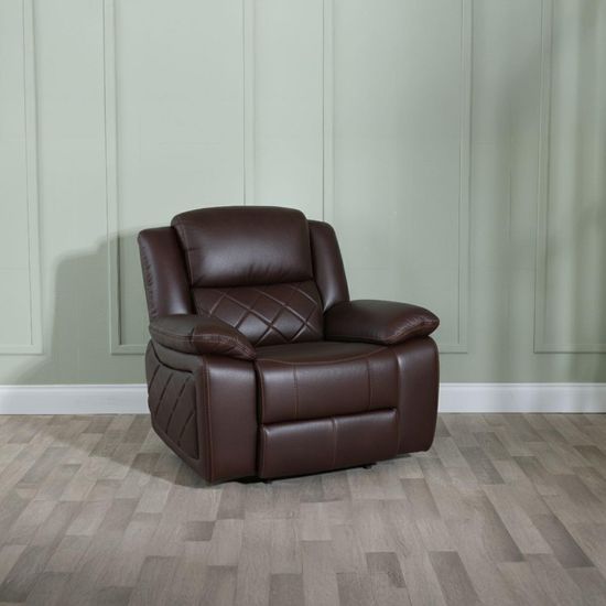 Bentley Brown Leather Recliner Sofa Set