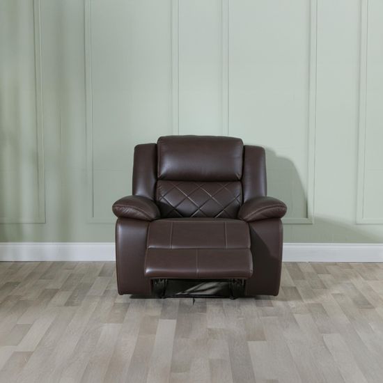 Bentley Brown Leather Recliner Sofa Set