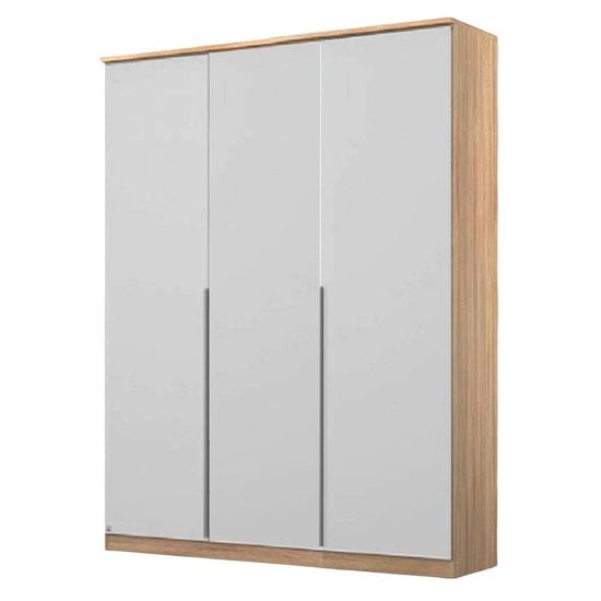 Rauch Texas 136cm 3 Door Wardrobe - Sonoma Oak and Alpine White