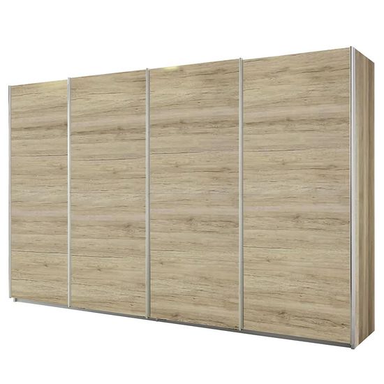 Rauch Syncrono 361cm 4 Door Sliding Wardrobe - Sanremo Oak Light