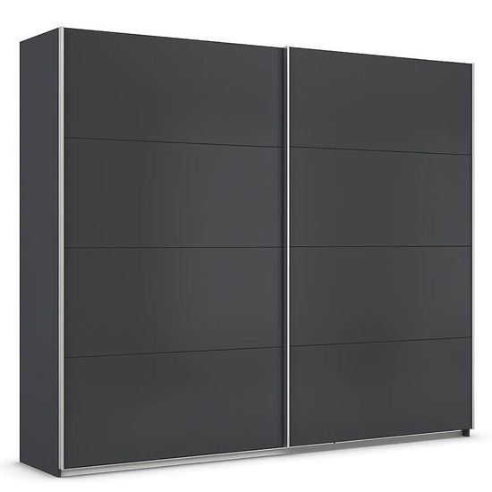 Rauch Quadra 271cm 2 Door Sliding Wardrobe - Metallic Dark Grey