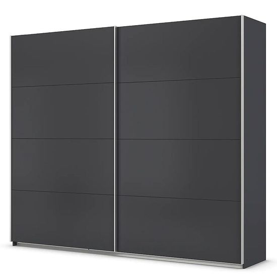 Rauch Quadra 271cm 2 Door Sliding Wardrobe - Metallic Dark Grey