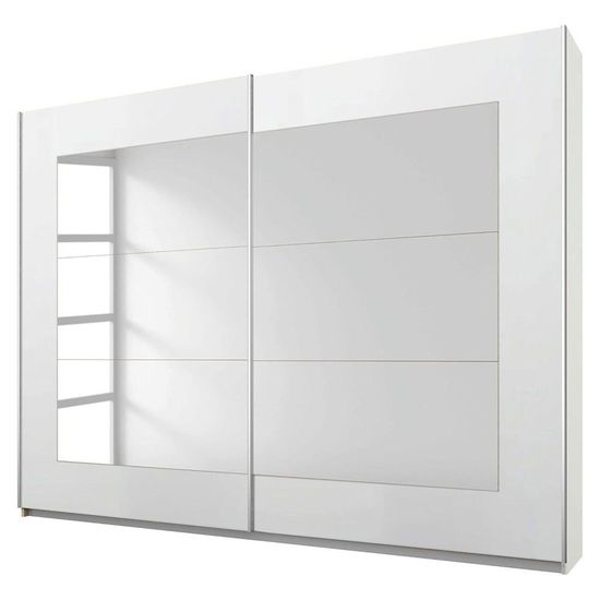 Rauch Alegro 271cm 2 Door Sliding Wardrobe with Mirror - Alpine White