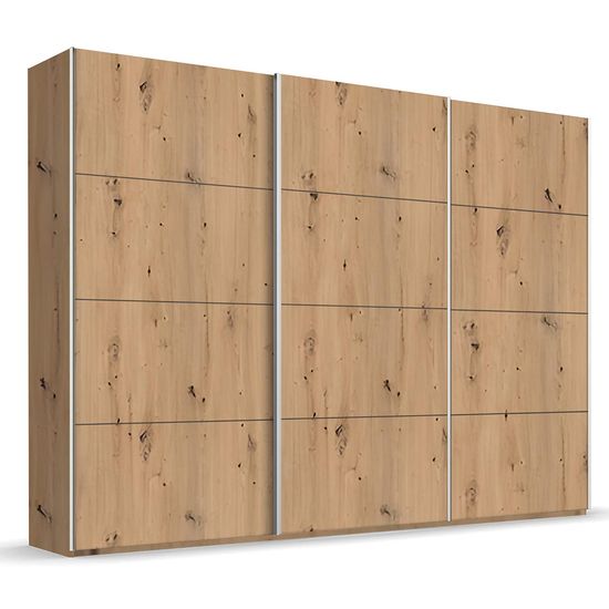 Rauch Beluga Extra 316cm 3 Door Sliding Wardrobe - Artisan Oak