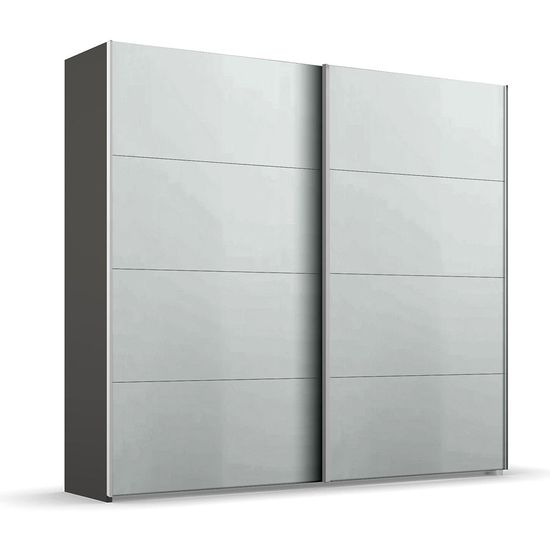 Rauch Beluga Extra 226cm 2 Door Sliding Wardrobe - Graphite and Silk Grey
