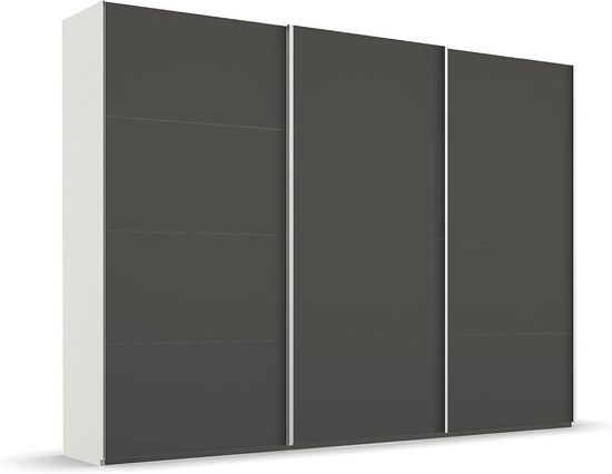 Rauch Beluga Extra 316cm 3 Door Sliding Wardrobe - Alpine White and Graphite