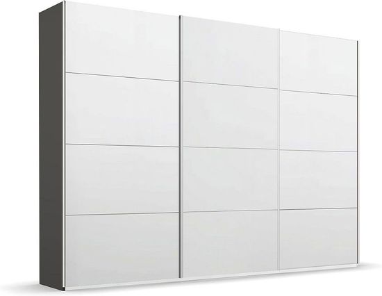 Rauch Beluga Extra 316cm 3 Door Sliding Wardrobe - Graphite and Alpine White
