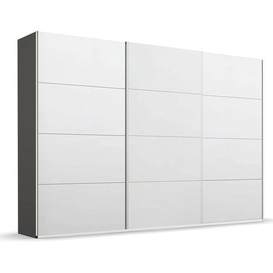 Rauch Beluga Extra 361cm 3 Door Sliding Wardrobe - Graphite and Alpine White