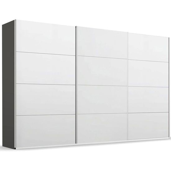 Rauch Beluga Extra 406cm 3 Door Sliding Wardrobe - Graphite and Alpine White